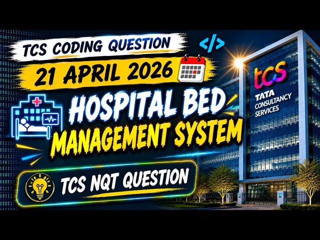 TCS NQT 2026 Coding Question | Hospital Bed Management System Java Solution 🚀