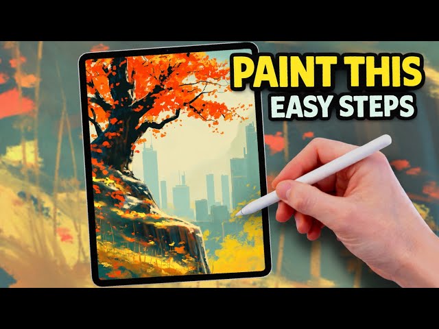 Paint an Expressive Autumn Landscape in Procreate | Easy Step-by-Step Tutorial