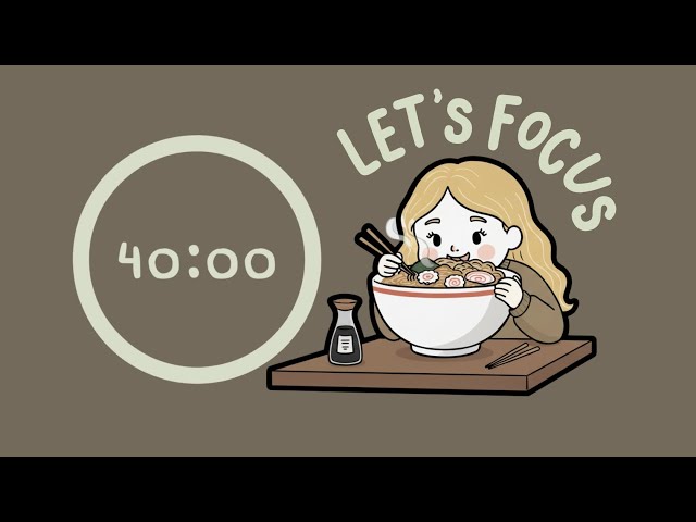 2-HOUR STUDY WITH ME | Travel Pomodoro timer 2x40 | ADHD |Study & Work | Deep Focus | Lofi hip-hop ♡