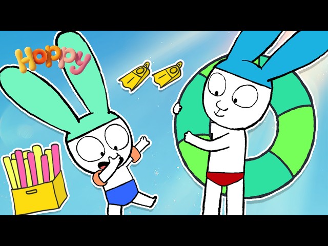 Simon’s Big Splash Adventure! 🏊🌈 Hoppy Friends Family