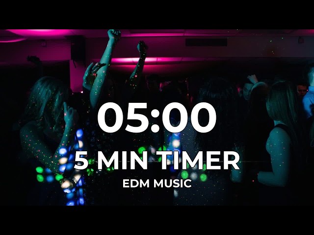 5 Minute Timer ⚡ EDM Music 128 BPM | Dance Floor | Temporizador 5 Minutos