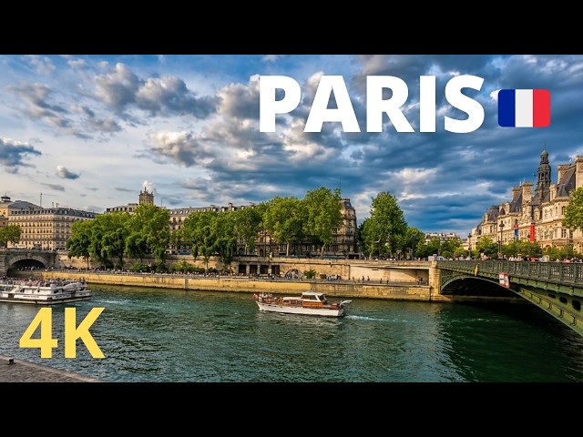 Relaxing 10 Minutes in Paris: Beautiful Seine River View - Paris, France (Paris 4K)