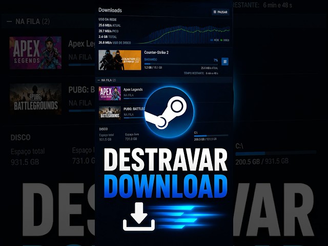 Como DESTRAVAR o download da Steam!
