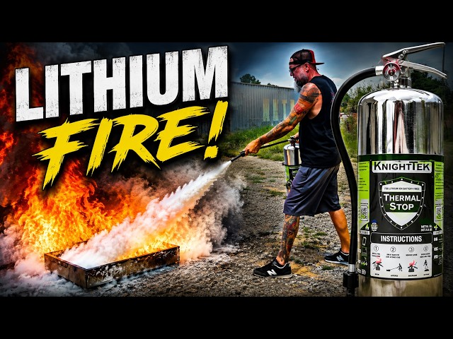Testing KnightTek Thermal Stop on REAL Lithium Battery Fires