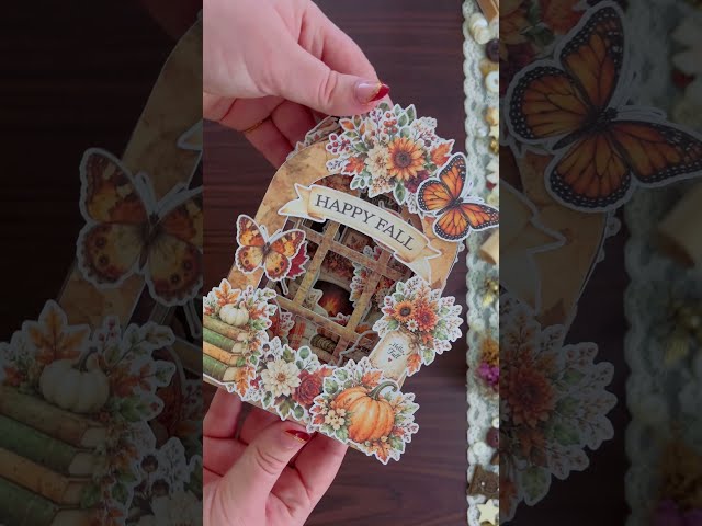 Fall Themed Window Card!🍂 Junk Journaling & Papercrafts