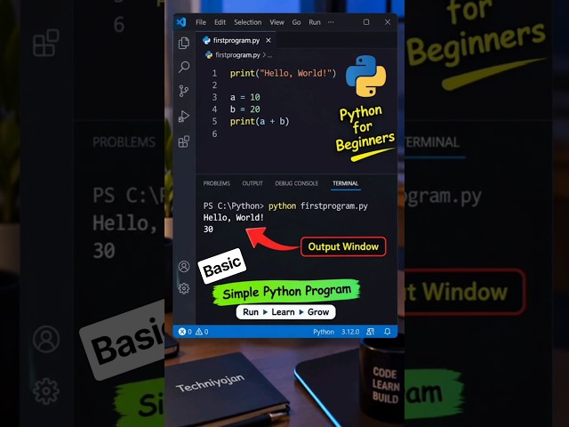 Write your first Python app in under a minute #python #coding #beginner
