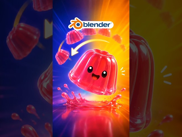 Blenderல Viral Jelly Animation 🔥 30 Secs Tamil Tutorial #blendertutorial #tamil #blender #animation