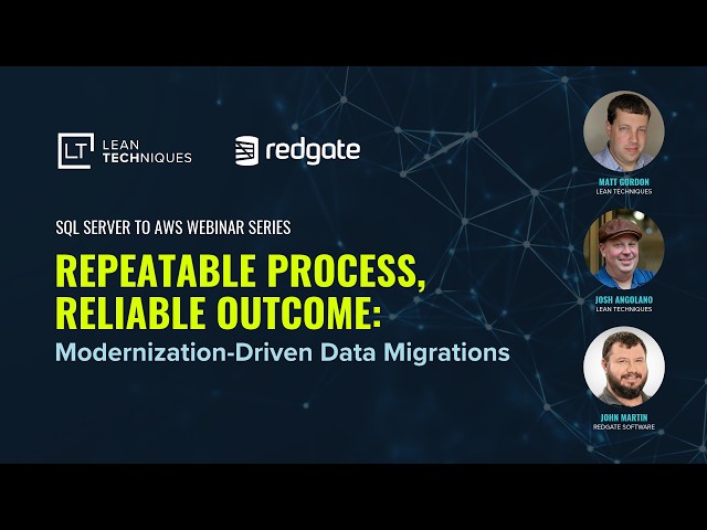 Repeatable Process, Reliable Outcome: Modernization-Driven Data Migrations