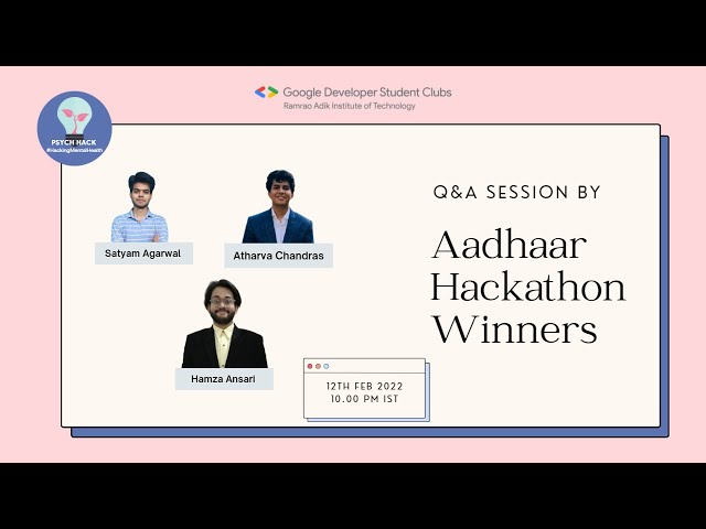 QnA with UIDAI Aadhar Hackathon Runner ups