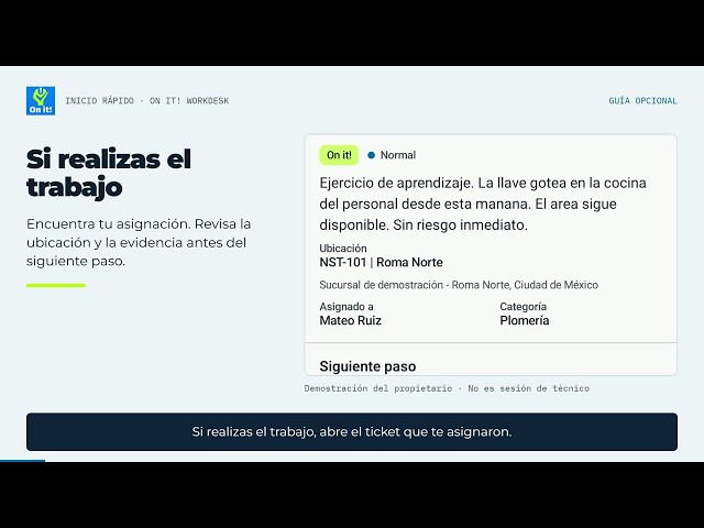 Inicio rápido: encuentra tu asignación | On it! Workdesk