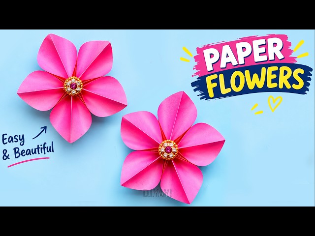 Make Beautiful Paper Flowers in Simple Steps 🌸 | Easy DIY Paper Craft