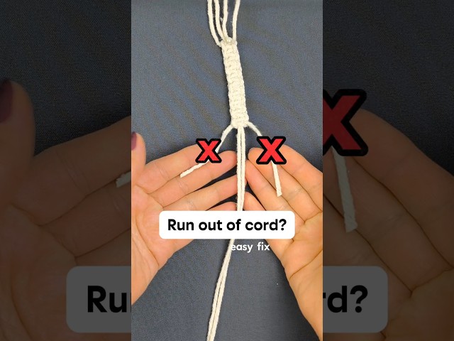 How to add cord when you run out of it