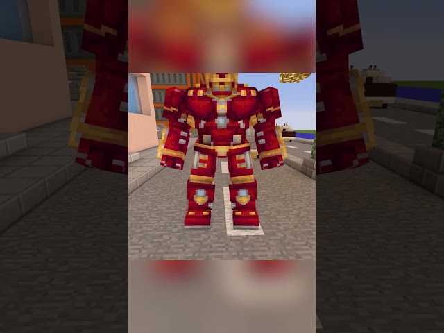 The Hulkbuster in Minecraft is Insane! #shorts #minecraft #avengers