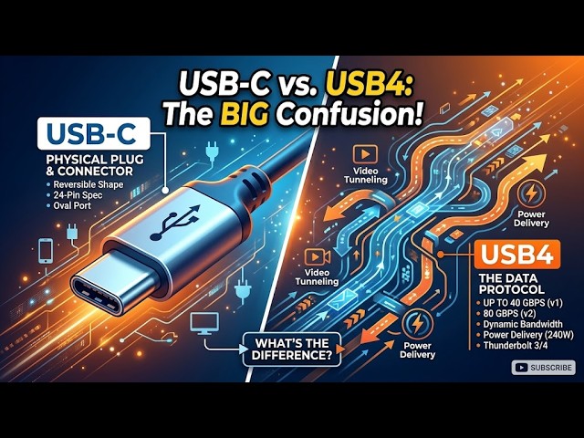USB-C vs. USB4 - The Physical Plug vs. The Protocol