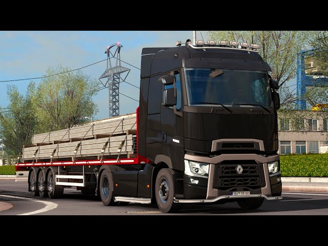 Transporting Metal Beams | Renault T | Euro Truck Simulator 2 Gameplay