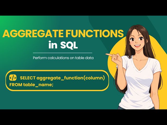 Aggregate Functions in SQL | COUNT, SUM, AVG, MIN, MAX Explained with Examples | Beginner Friendly