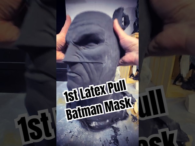1st Latex Pull of Batman Mask