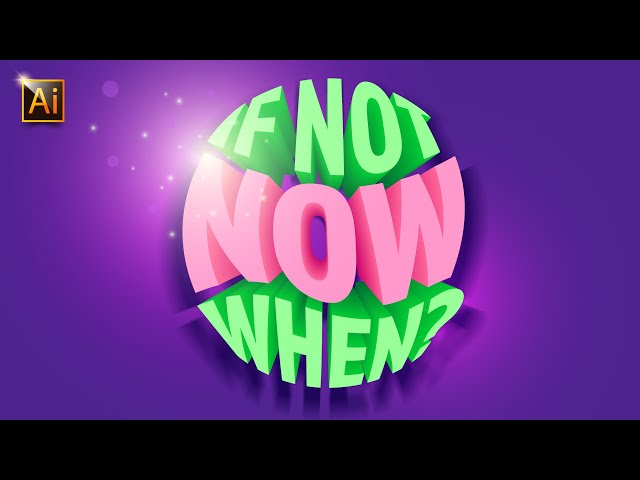 How to make a 3D TEXT EFFECT? EASY!!! ADOBE ILLUSTRATOR TUTORIAL.