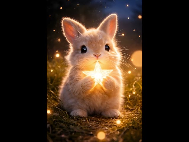 The Night a Bunny Caught a Star 🌙🌟 #cuterabbit #wholesome #magical #fantasyshorts #aistory