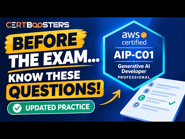 AWS AIP-C01 Exam Questions 2026 | Practice Questions for Generative AI Developer Professional