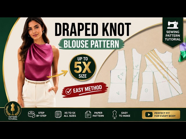 Easy Top Pattern Drafting Step by Step | S–5XL