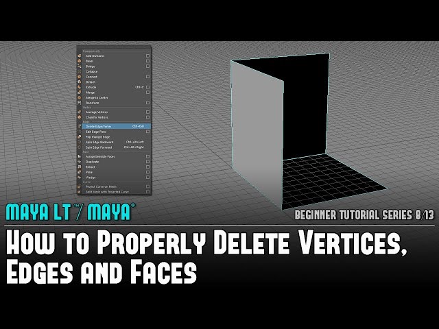 Maya Beginner Tutorial 8/13: How to Properly Delete Vertices, Edges & Faces