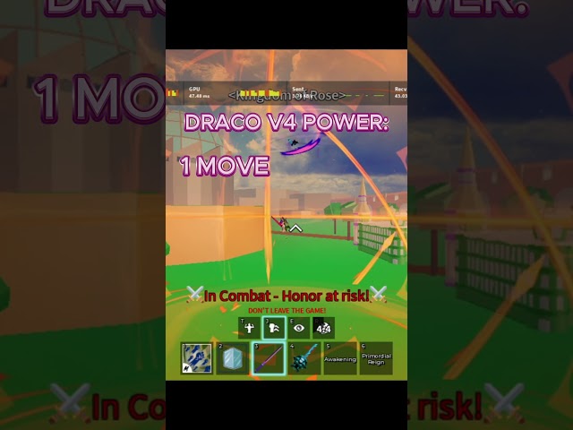 DRACO V4 POWER 💀 #trending #bloxfruits #gaming #shortsfeed #fyp #viralshorts