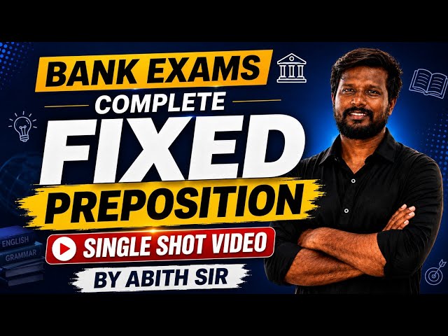 FIXED PREPOSITION | ONE SHOT VIDEO | FOR ALL COMPETITIVE EXAMS | BY MR ABITH