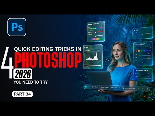 4 Photoshop Tricks That Make Difficult Editing Quick and Easy | Part 34