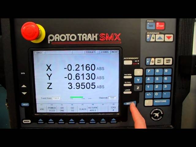 Proto TRAK CNC Mill Basic Screen Overview