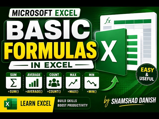 Formulas in Excel || Basic Formulas || Important Formulas in excel