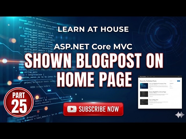 Blog Posts Display on Home Page ASP.NET Core MVC Series