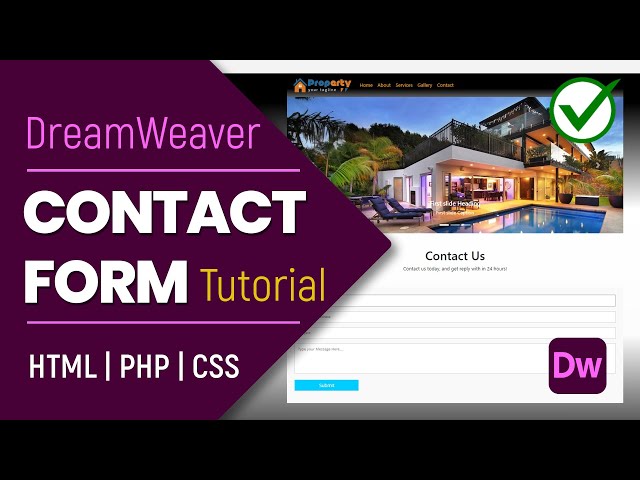 ✅ How to Create a Working Contact Form in Dreamweaver (HTML | CSS | PHP)