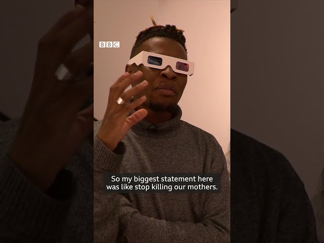 The South African artist painting in 3D - BBC What's New #Shorts