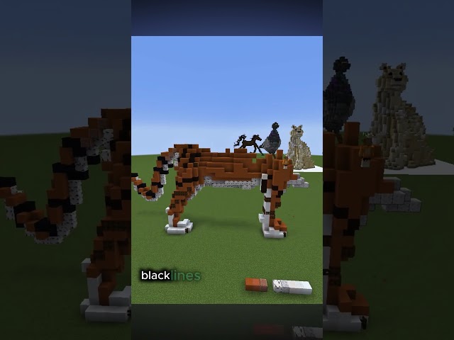 Day 6 of Teaching You How to Build Animals #minecraftdaily #minecraft #tiger