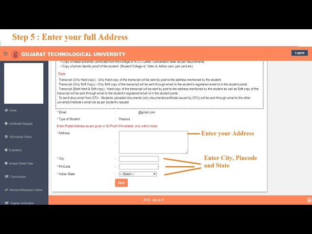 Tutorial on how to send your official documents electronically through GTU