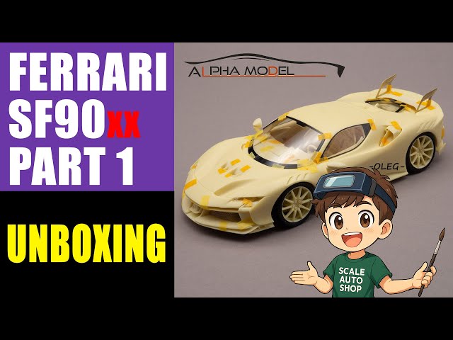 1/24 Ferrari SF90xx. Unboxing and dry fit. Alpha Models AM02-0084 #1