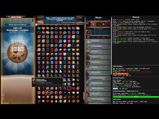 7.441 trevigintillion cookies | Cookie Clicker 100% TAS (631/639)