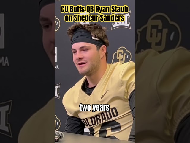 CU Buffs QB Ryan Staub: Shedeur Sanders a great teammate #cubuffs #cfb #football #shedeur #shorts