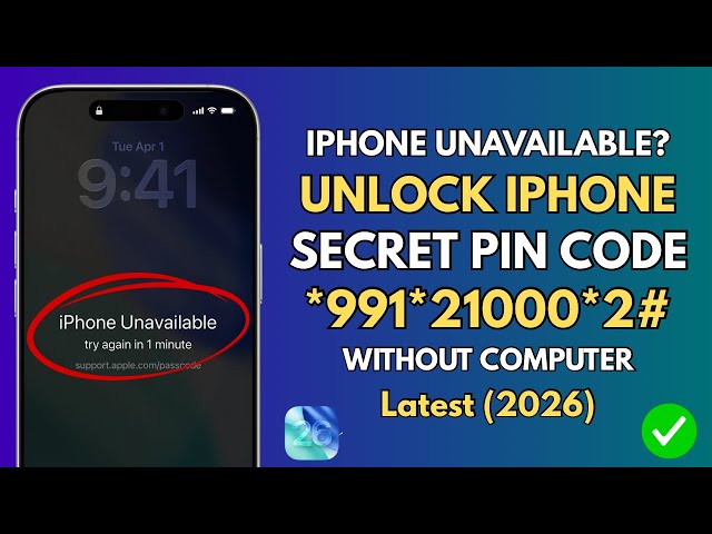 Unlock Unavailable iPhone with Secret Pin Code | Remove Passcode Without Data Losing 