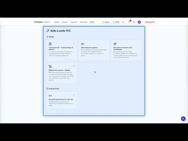 05 — Boîte à outils TCC : les outils du cabinet | Therapy Support FR