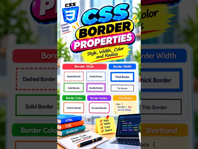 CSS Border Properties आसान भाषा में | Style, Width, Color और Radius | CSS Tutorial