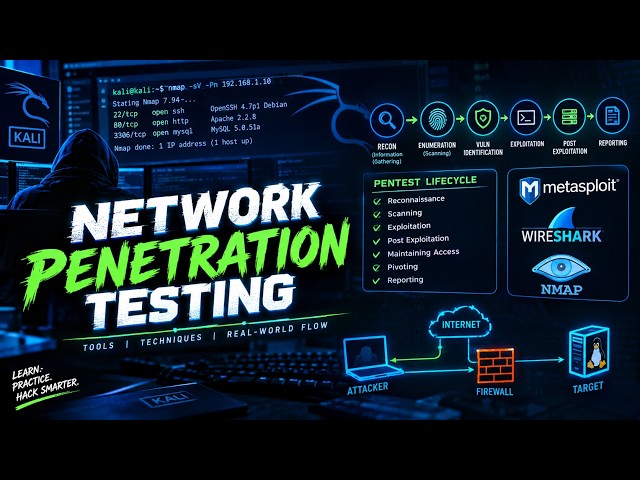 Network Penetration Testing in Hindi | Nmap, Wireshark & Metasploit