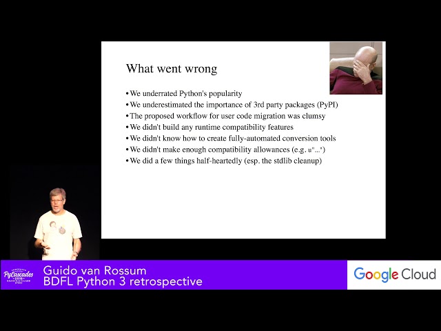 Guido van Rossum: BDFL Python 3 retrospective