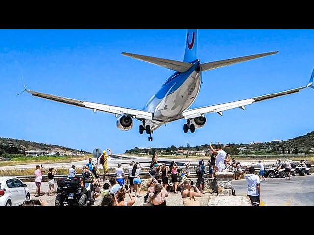 Skiathos Planespotting | LOW LANDINGS & JETBLAST | St Maarten Airport of Europe!