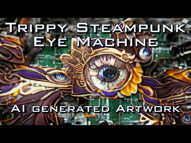 Trippy Steampunk Eye Machine - Psychedelic AI artwork VQGAN + Clip + Style Transfer