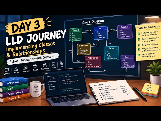 Day 3 of My LLD Journey — Implementing Classes & Relationships