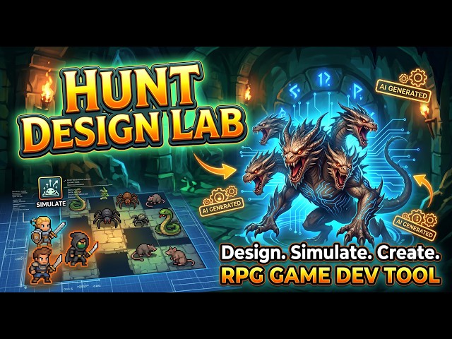 Open Source Hunt Design Lab: RPG Dungeon Simulation & AI Sprites