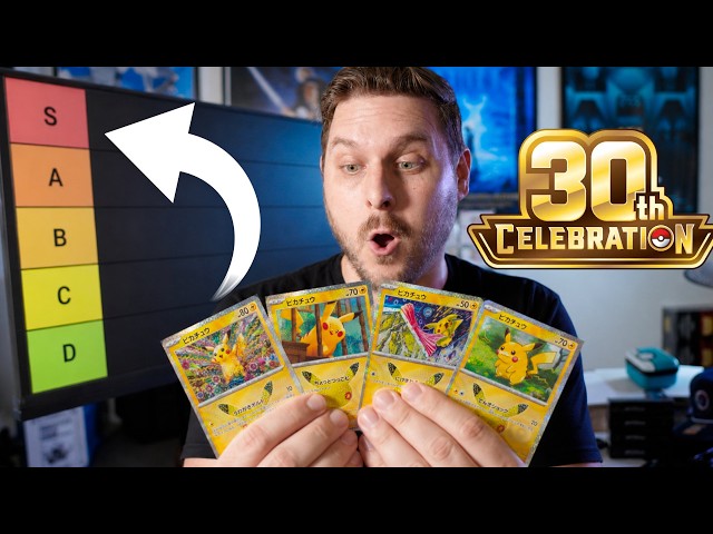 I Ranked Every NEW Pokemon: 30th Celebration Pikachu Card...