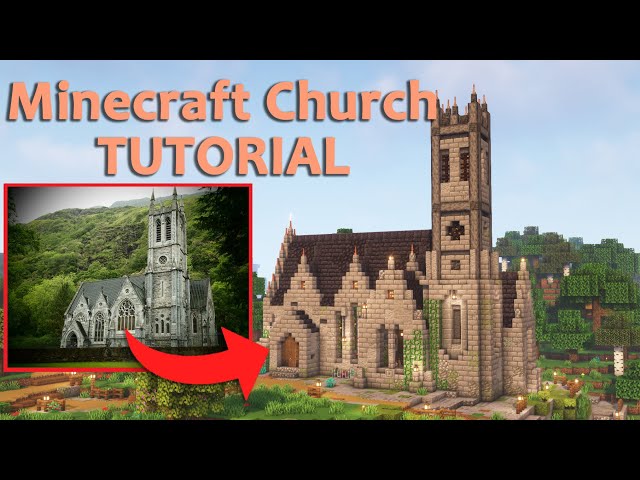 Minecraft - How to Build a Medieval Church [Tutorial]